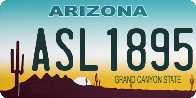 AZ license plate ASL1895