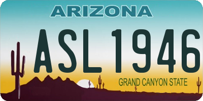 AZ license plate ASL1946