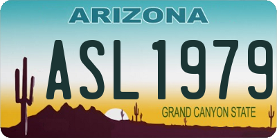 AZ license plate ASL1979