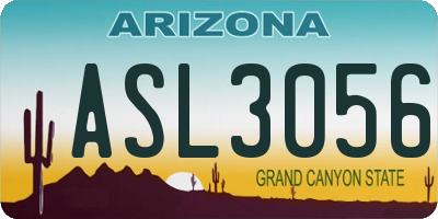 AZ license plate ASL3056