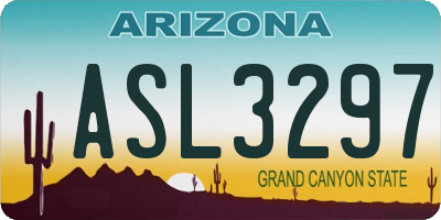 AZ license plate ASL3297