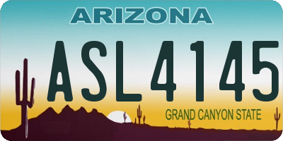AZ license plate ASL4145