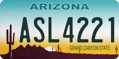 AZ license plate ASL4221