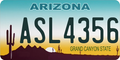 AZ license plate ASL4356