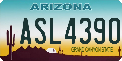 AZ license plate ASL4390