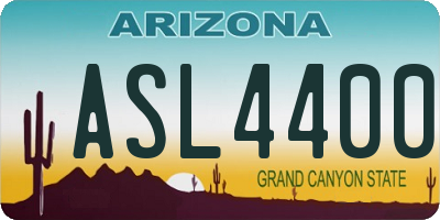 AZ license plate ASL4400