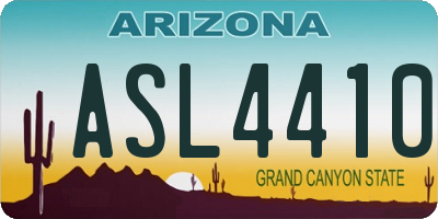 AZ license plate ASL4410