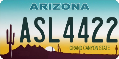 AZ license plate ASL4422