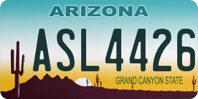 AZ license plate ASL4426