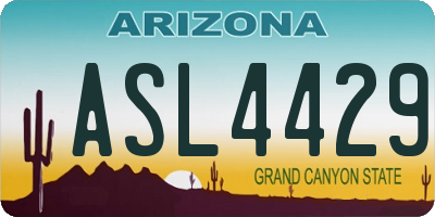 AZ license plate ASL4429
