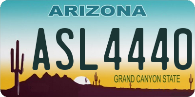 AZ license plate ASL4440