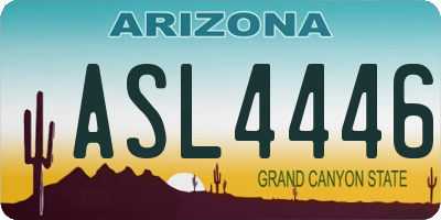 AZ license plate ASL4446