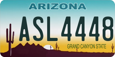 AZ license plate ASL4448
