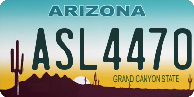 AZ license plate ASL4470