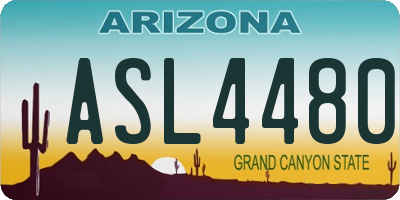 AZ license plate ASL4480