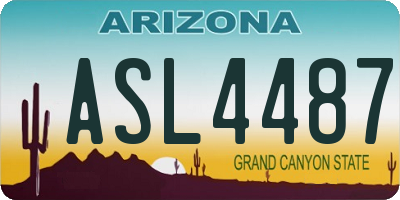 AZ license plate ASL4487