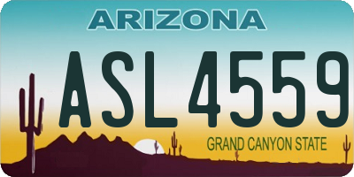 AZ license plate ASL4559