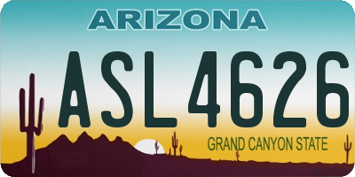 AZ license plate ASL4626