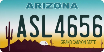 AZ license plate ASL4656