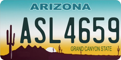 AZ license plate ASL4659