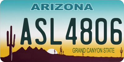 AZ license plate ASL4806