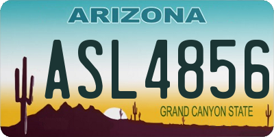 AZ license plate ASL4856