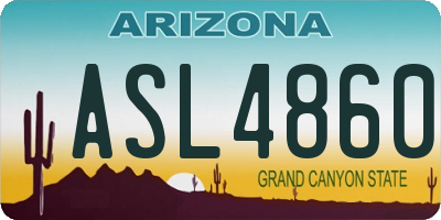 AZ license plate ASL4860