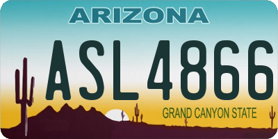 AZ license plate ASL4866