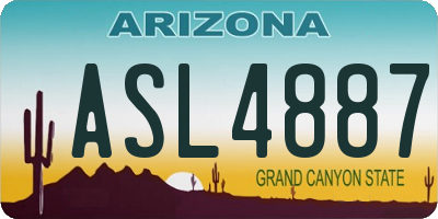 AZ license plate ASL4887