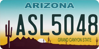 AZ license plate ASL5048