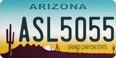AZ license plate ASL5055