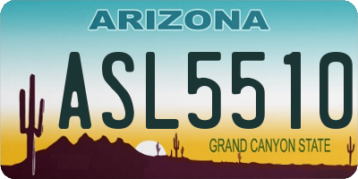 AZ license plate ASL5510