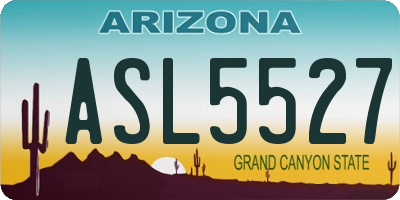 AZ license plate ASL5527