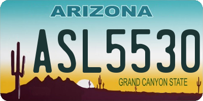AZ license plate ASL5530