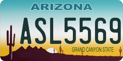 AZ license plate ASL5569