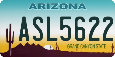 AZ license plate ASL5622