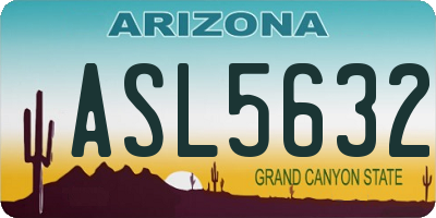 AZ license plate ASL5632