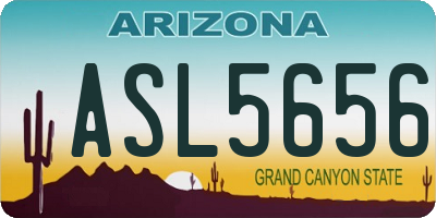 AZ license plate ASL5656