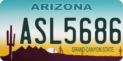 AZ license plate ASL5686
