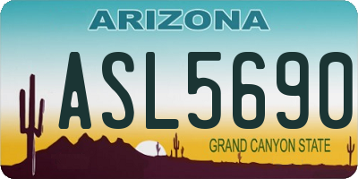 AZ license plate ASL5690