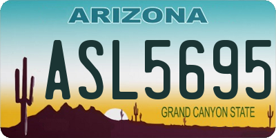 AZ license plate ASL5695