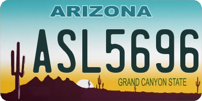 AZ license plate ASL5696