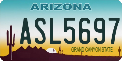 AZ license plate ASL5697