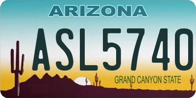 AZ license plate ASL5740