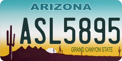 AZ license plate ASL5895