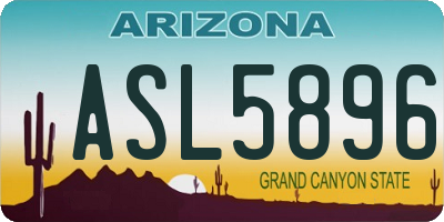 AZ license plate ASL5896