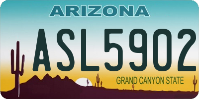 AZ license plate ASL5902