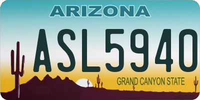 AZ license plate ASL5940