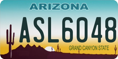 AZ license plate ASL6048