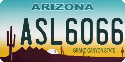 AZ license plate ASL6066